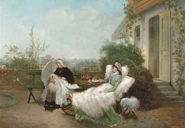 The newborn Oil Painting by Reinhardt Willem Kleijn