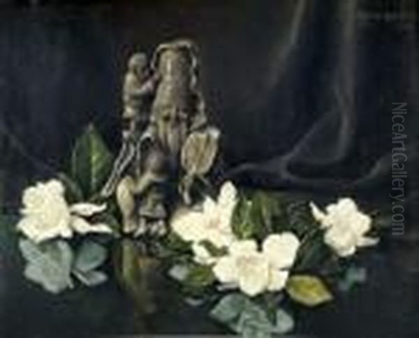 Nature Morte A La Pipe Et Aux Gardenias Oil Painting by Bruno Croatto