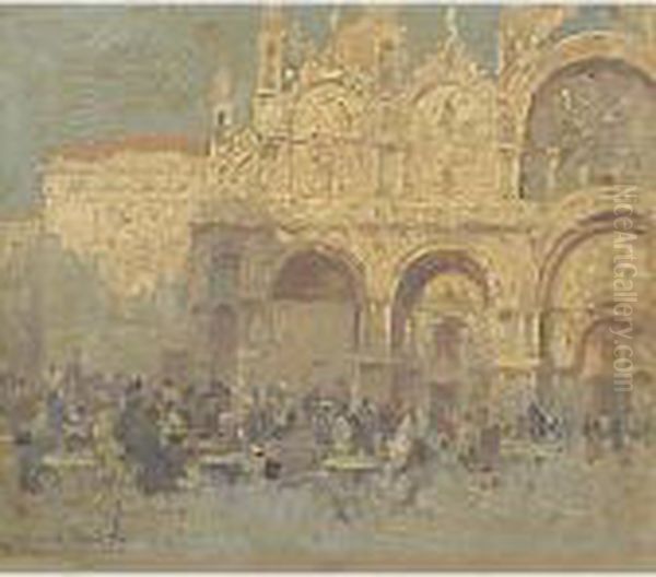 Venezia, Piazza San Marco Oil Painting by Bruno Croatto