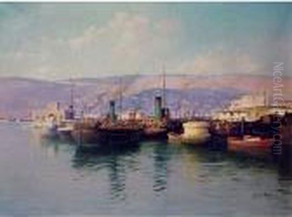 Veduta Di Trieste Oil Painting by Bruno Croatto