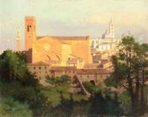 La Chiesa Di San Domenico A Siena Oil Painting by Bruno Croatto