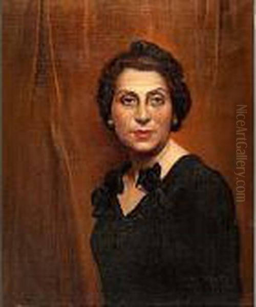 Ritratto Di Signora Oil Painting by Bruno Croatto