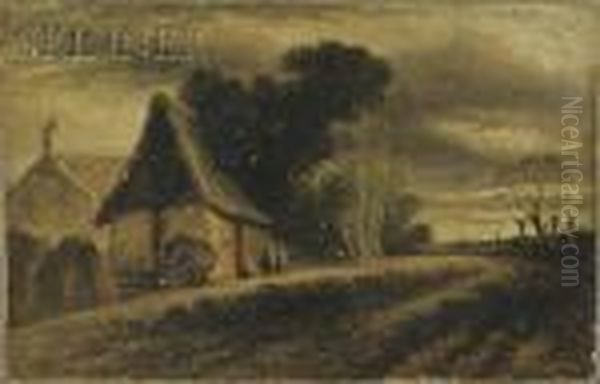 Landscape In Norfolk Oil Painting by John Crome