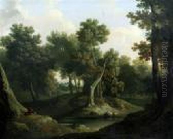 Wooded Landscape Oil Painting by John Crome