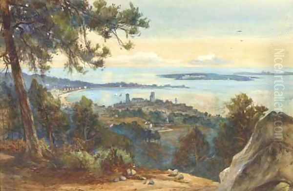 Cannes from Mont-Chevalier Oil Painting by James Scott Kinnear