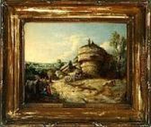 A Ruin Landscape Oil Painting by John Crome