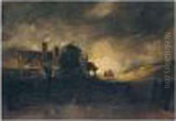 The Lime Kiln Oil Painting by John Crome