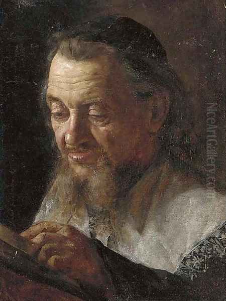 Portrait of a Rabbi Oil Painting by Isidor Kaufmann