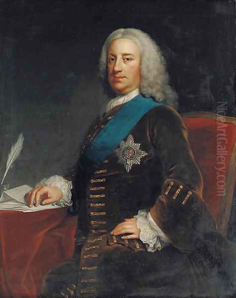 Portrait of William Cavendish, 3rd Duke of Devonshire Oil Painting by George Knapton