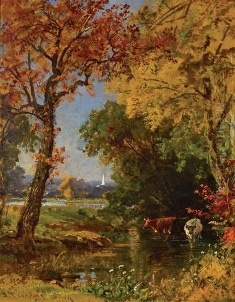 Autumn Scene Oil Painting by Jasper Francis Cropsey