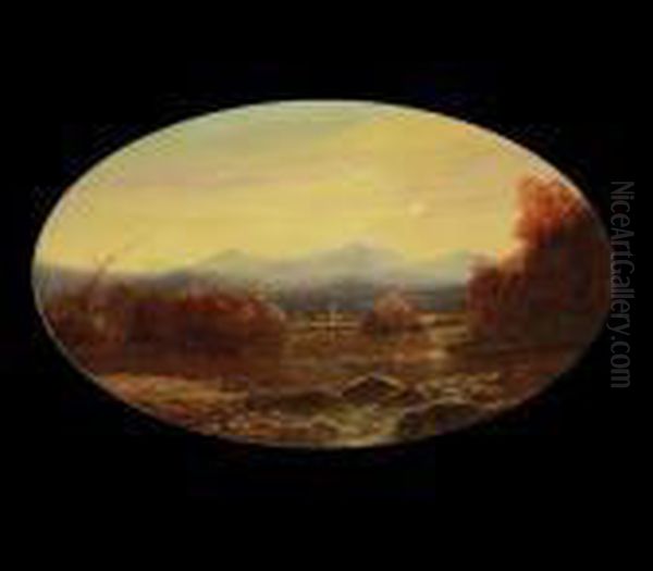 View Of The Adirondacks, Sunrise Oil Painting by Jasper Francis Cropsey