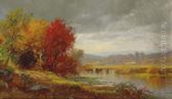 October Oil Painting by Jasper Francis Cropsey