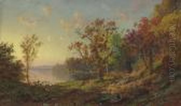 Driving Home The Flock Oil Painting by Jasper Francis Cropsey