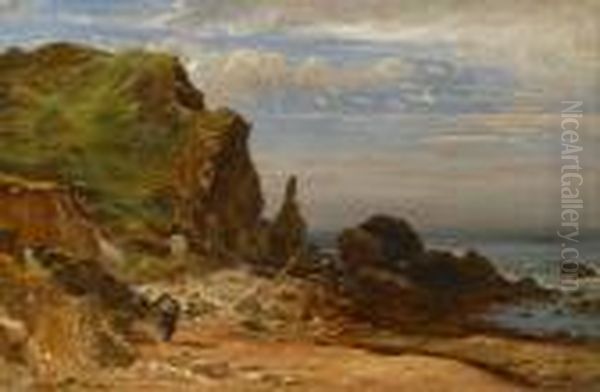 Coast Bit, West Lulworth Oil Painting by Jasper Francis Cropsey