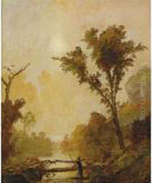 Autumn In The Ramapo Valley Oil Painting by Jasper Francis Cropsey