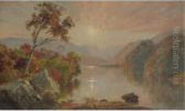 Autumn Landscape Oil Painting by Jasper Francis Cropsey