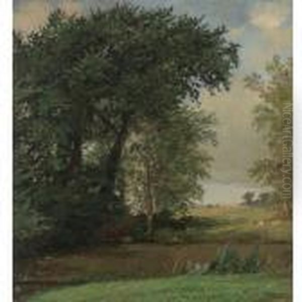 Banks Of The River Oil Painting by Jasper Francis Cropsey