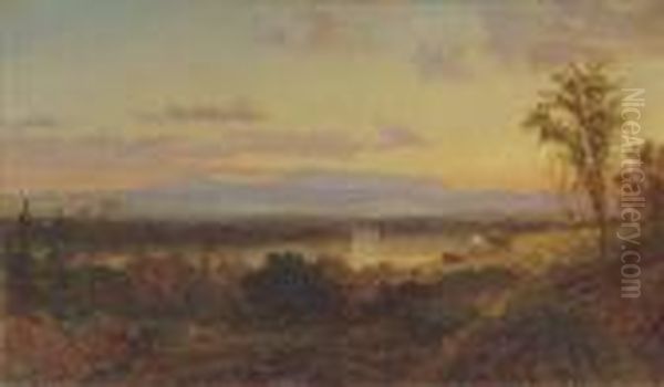 Autumn Landscape Oil Painting by Jasper Francis Cropsey