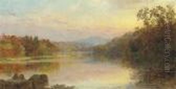 The Campfire Oil Painting by Jasper Francis Cropsey