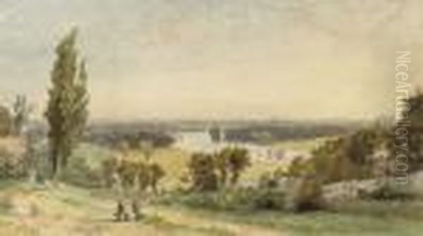 Richmond Hill In 1862 Oil Painting by Jasper Francis Cropsey