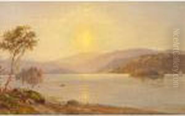 Autumn By The Lake Oil Painting by Jasper Francis Cropsey