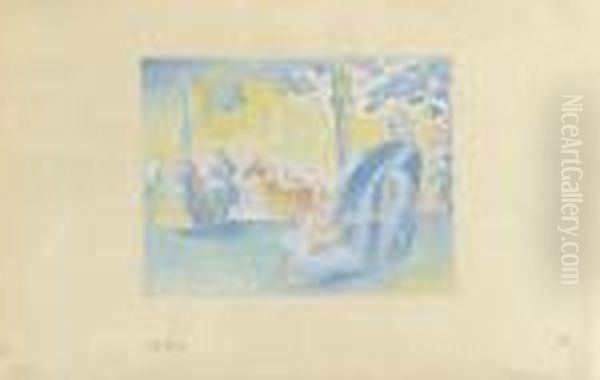 Aux Champs-elysees Oil Painting by Henri Edmond Cross