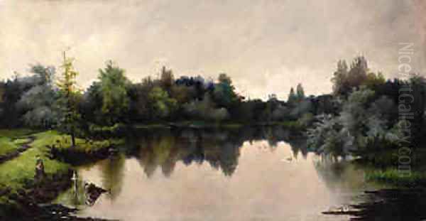 Dusk on the Lake Oil Painting by Karl Klopfer