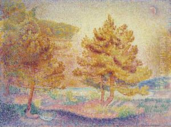 Pins Oil Painting by Henri Edmond Cross