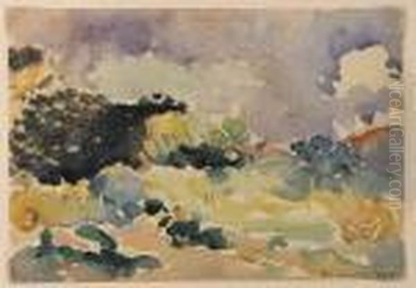 Landscape Oil Painting by Henri Edmond Cross