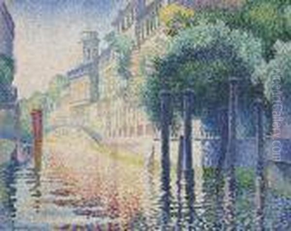 Rio San Trovaso, Venise Oil Painting by Henri Edmond Cross