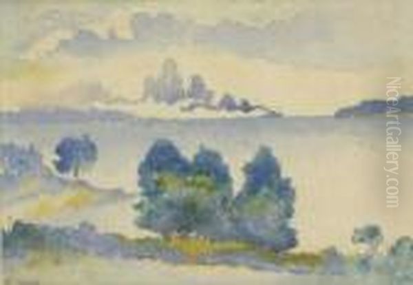 Le Remorqueur. Bucht Mit Schleppdampfer. Oil Painting by Henri Edmond Cross