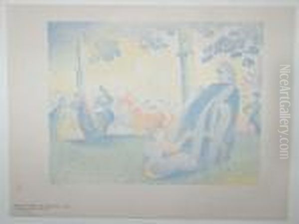 in Den Champs-elysees Oil Painting by Henri Edmond Cross