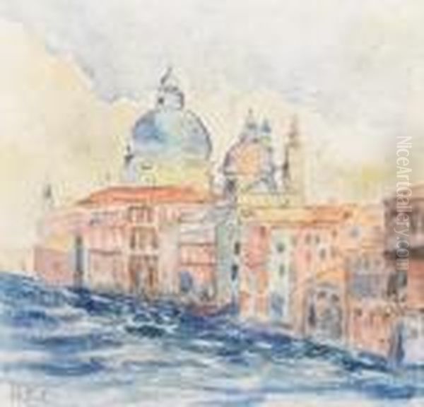 Santa Maria Della Salute Venise Oil Painting by Henri Edmond Cross