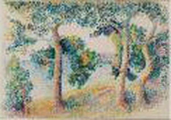 Paysage Mediterraneen Oil Painting by Henri Edmond Cross