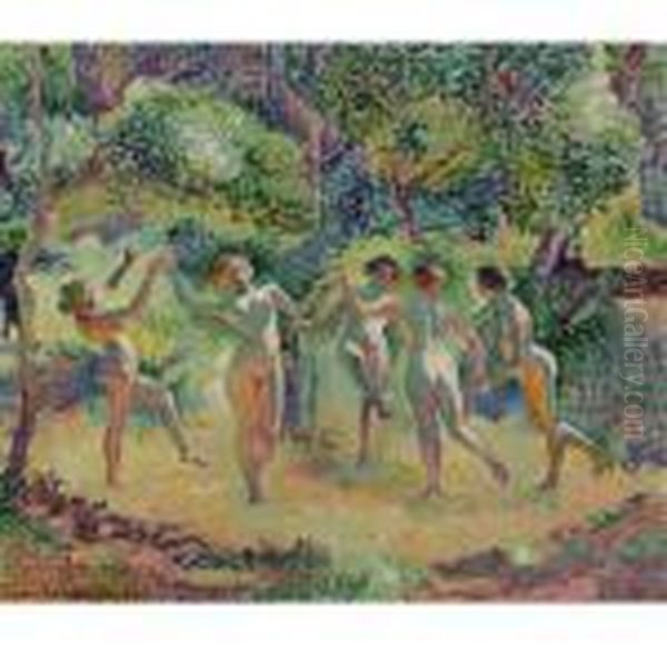 La Ronde (etude Pour La Clairiere) Oil Painting by Henri Edmond Cross