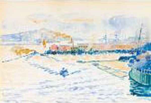 Le Port De Toulon Oil Painting by Henri Edmond Cross