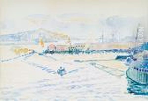 Le Port De Toulon Oil Painting by Henri Edmond Cross