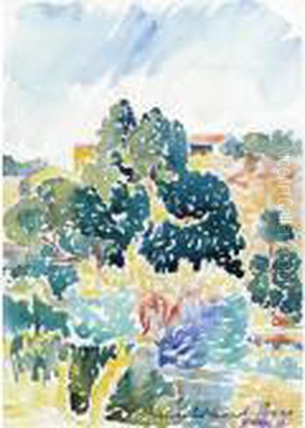 Paysage Provencal Oil Painting by Henri Edmond Cross