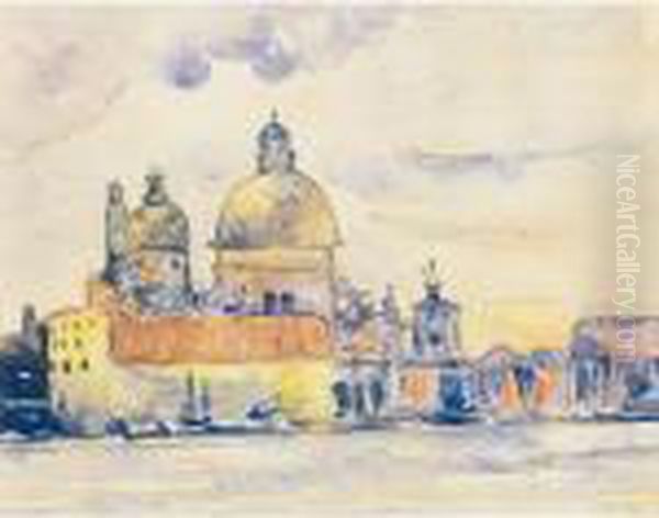 L'eglise De La Salute, Venise Oil Painting by Henri Edmond Cross