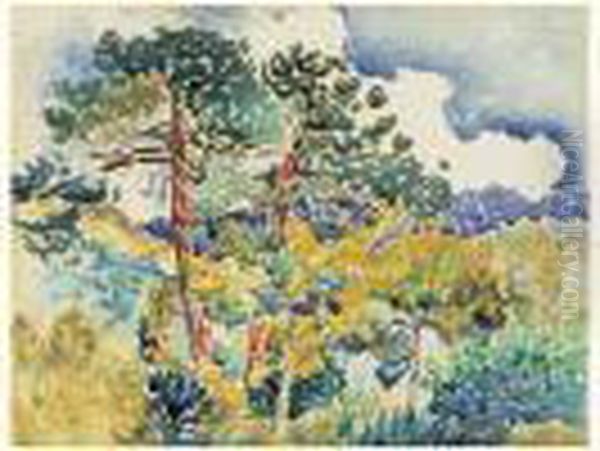 Paysage De Provence Oil Painting by Henri Edmond Cross