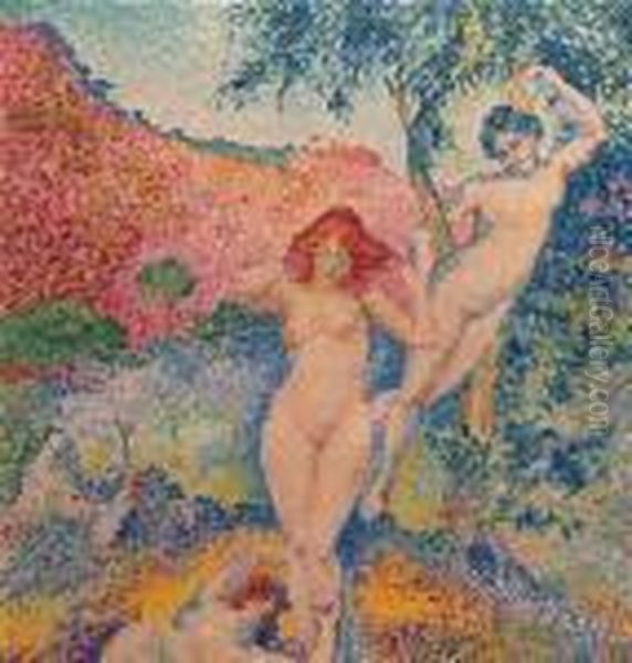 Napes Oil Painting by Henri Edmond Cross