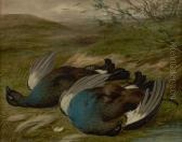 A Still Life Of Blackcock Oil Painting by William Cruickshank