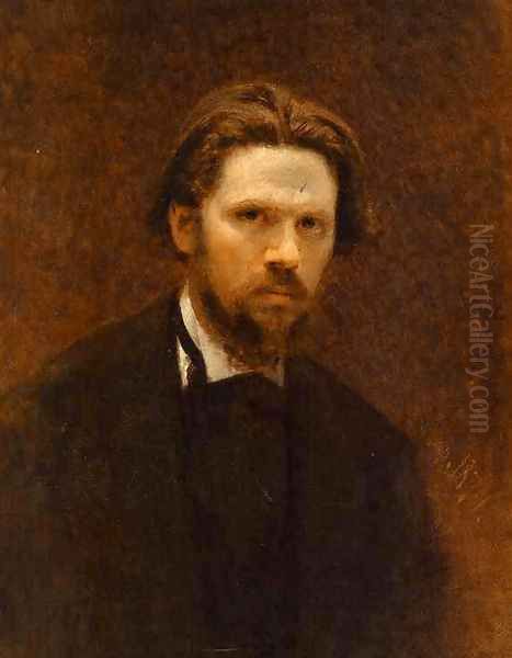 Self Portrait2 Oil Painting by Ivan Nikolaevich Kramskoy