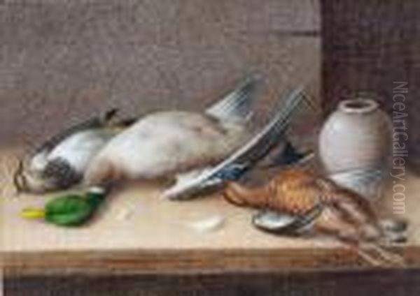 Mallard Withstill Life Oil Painting by William Cruickshank