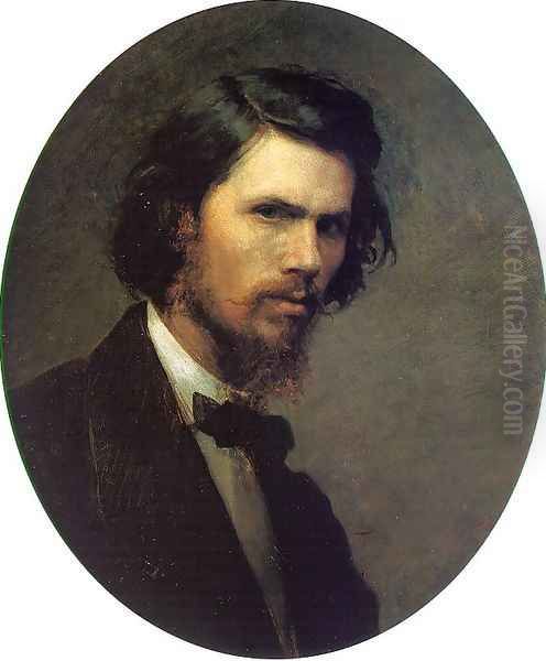 Self Portrait 1867 Oil Painting by Ivan Nikolaevich Kramskoy