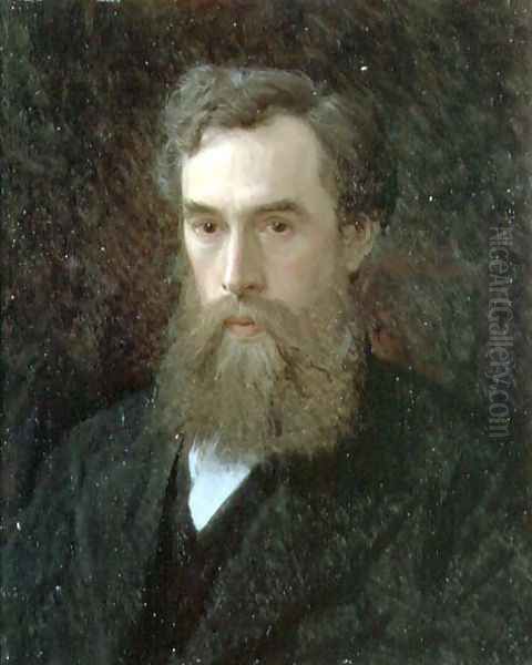 Portrait of Pavel Mikhailovich Tretyakov (1832-98) 1876 Oil Painting by Ivan Nikolaevich Kramskoy