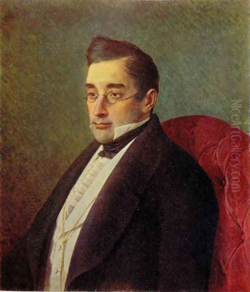 Portrait of Alexandr Griboyedov Oil Painting by Ivan Nikolaevich Kramskoy