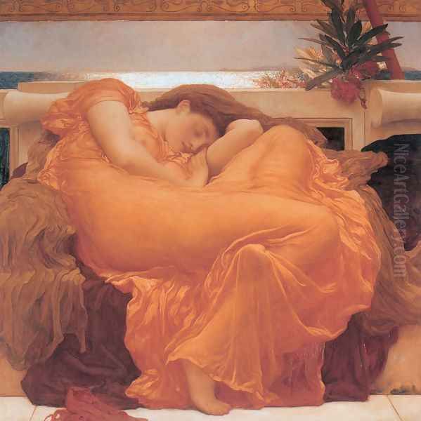 Flaming June Oil Painting by Lord Frederick Leighton