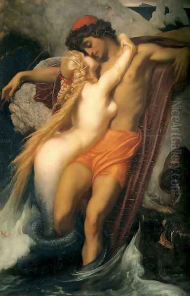 The Fisherman And The Syren Oil Painting by Lord Frederick Leighton