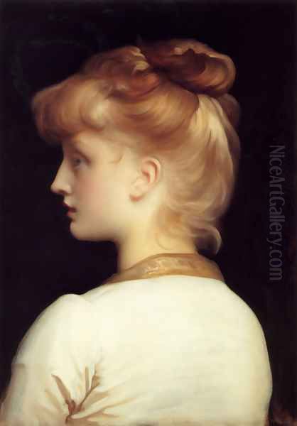 A Girl Oil Painting by Lord Frederick Leighton